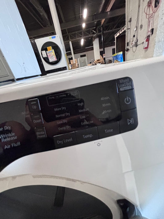 >*July 4th sale π₯πΊπΈ samsung sensor Dry front load stackable electric 220v dryer in white color used-refurbished 27" #DSR3NB
