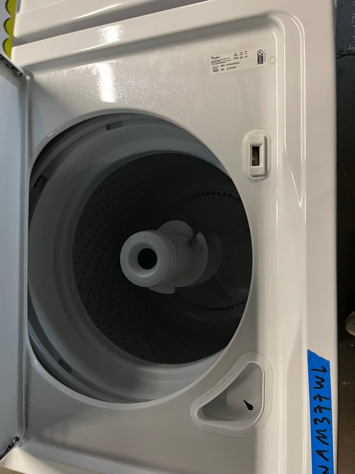 - Amana electric washer & dryer 220v set top load side by side #TWAM377WL