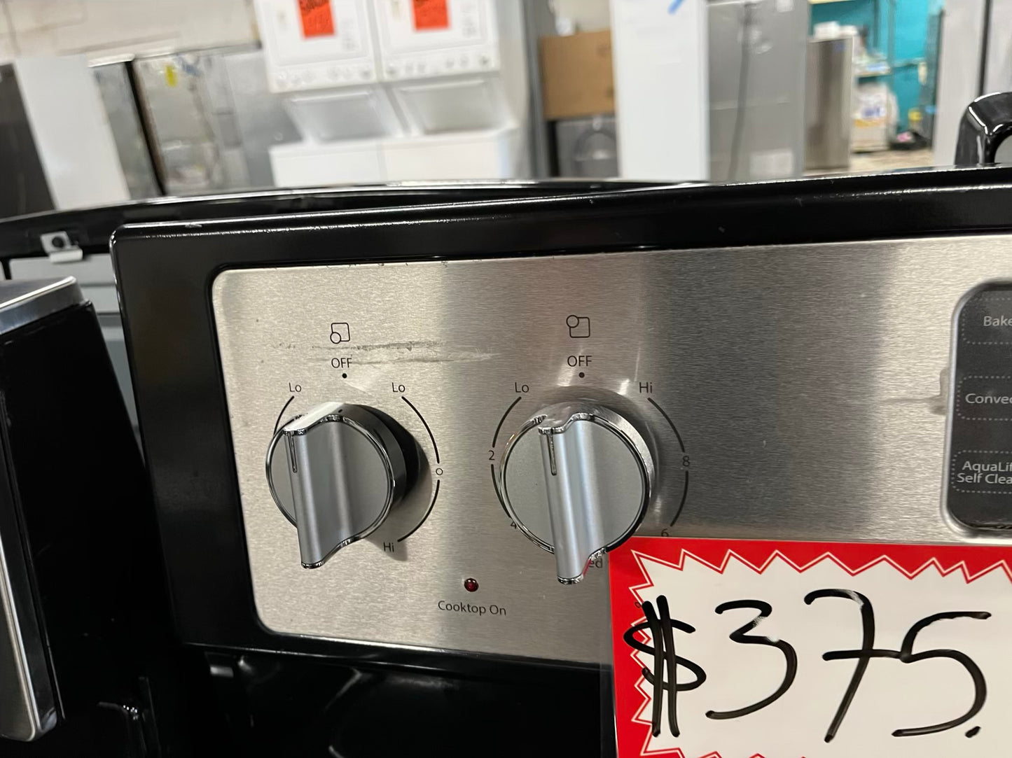 Whirlpool electric range 220v 5 burner warm zone convection bake broil self clean stainless steel Refurbished 30" #ER532KB