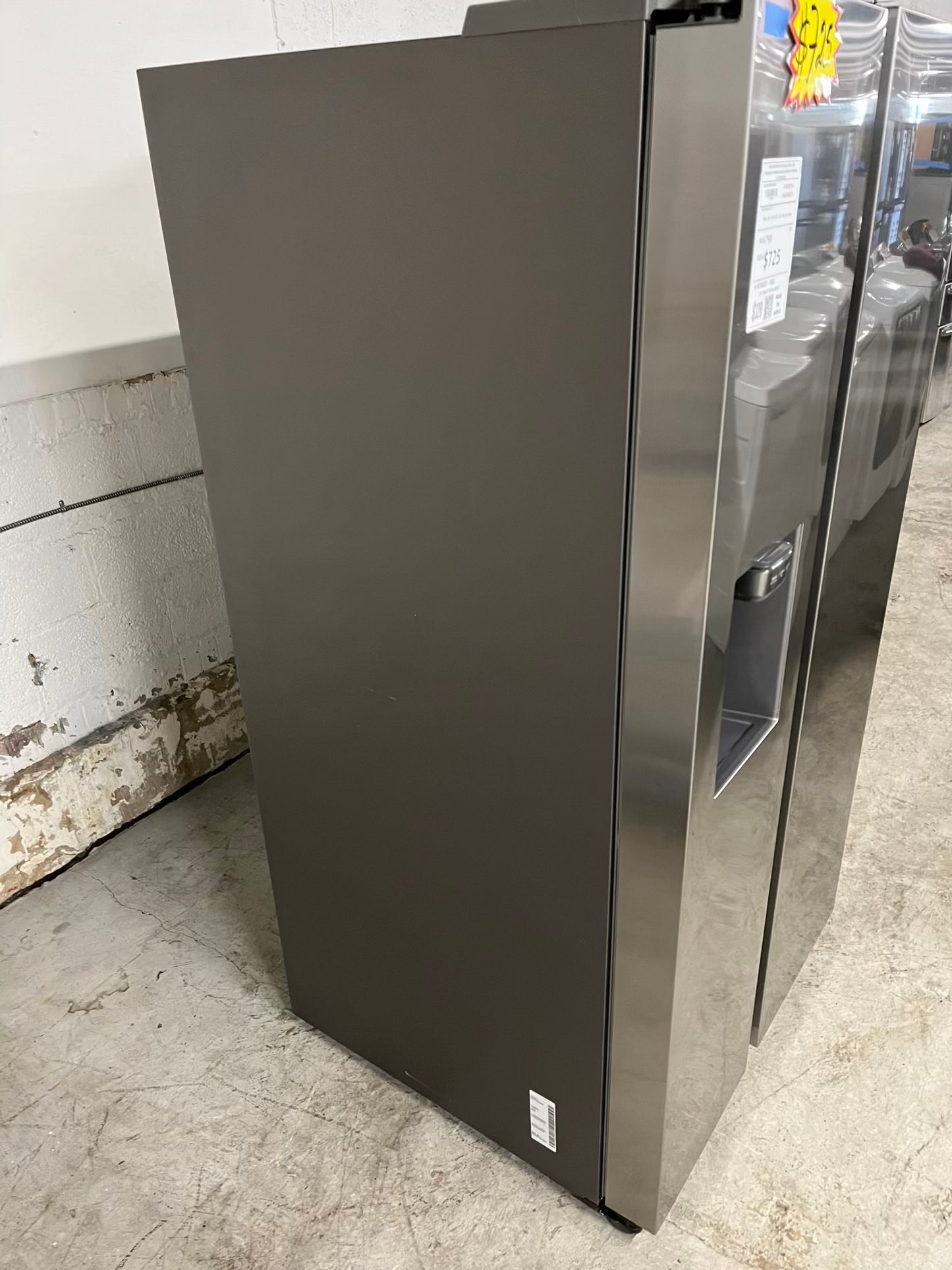 Used Refurbished Samsung side x side refrigerator stainless steel w/ice water dispenser 36" #RF835UB-TR
