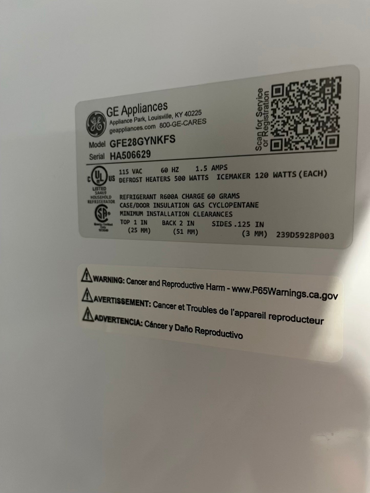 Open Box 📦 GE French Door Refrigerator stainless steel w/ice water dispenser - Item number #RF633A 36” in