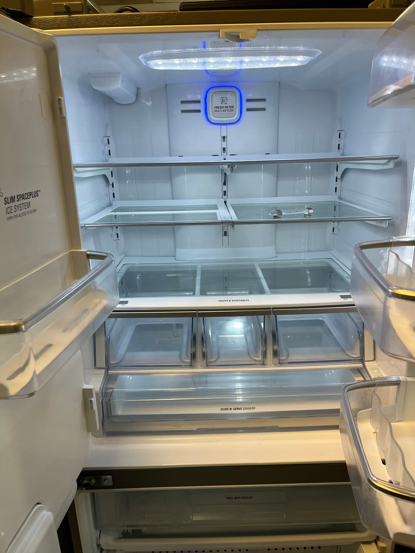 Used | Refurbished LG french door refrigerator stainless steel w/ice water dispenser 36" #RF504DL