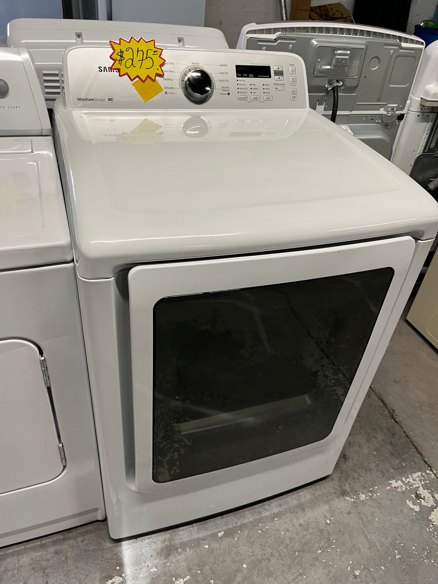 Samsung dryer side by side electric 220v large capacity 27" in Refurbished #ED785PB