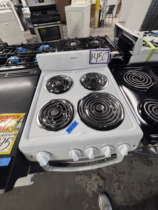 >Hotpoint electric range Top coil white with broil 20ā #ER22BL