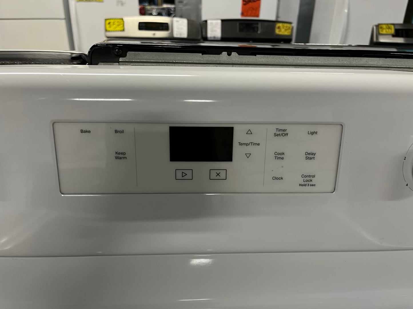 Samsung electric 220v range 4 burner bake roast broil in black & white Refurbished 30" #ER938CB
