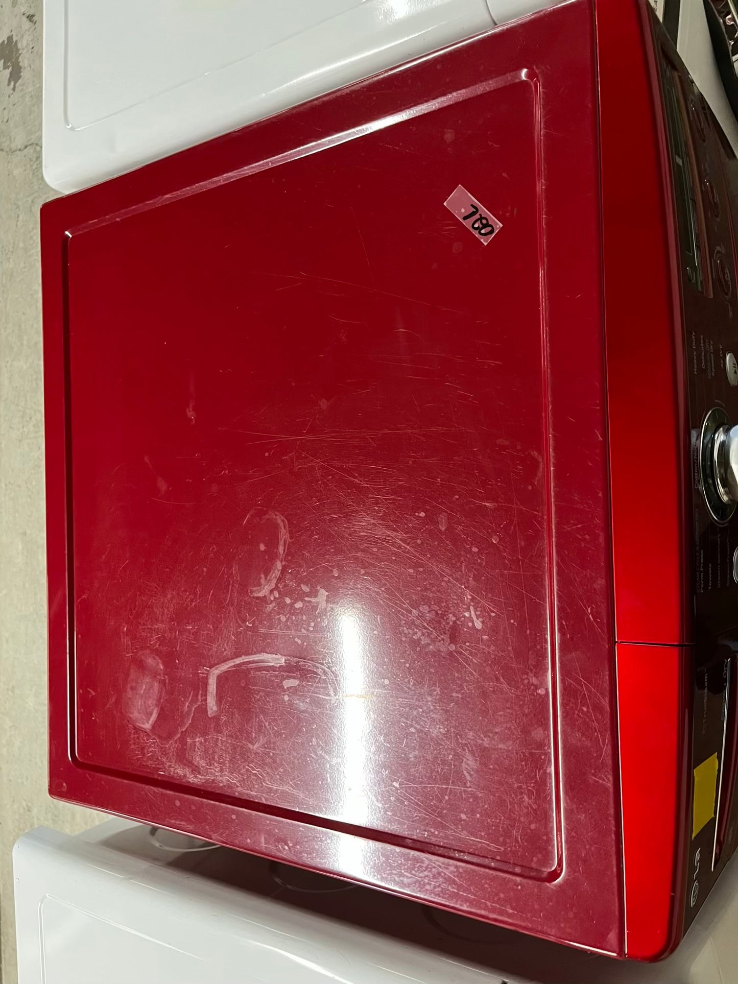 LG front load stackable electric 220v dryer in red 27" #ED419PB