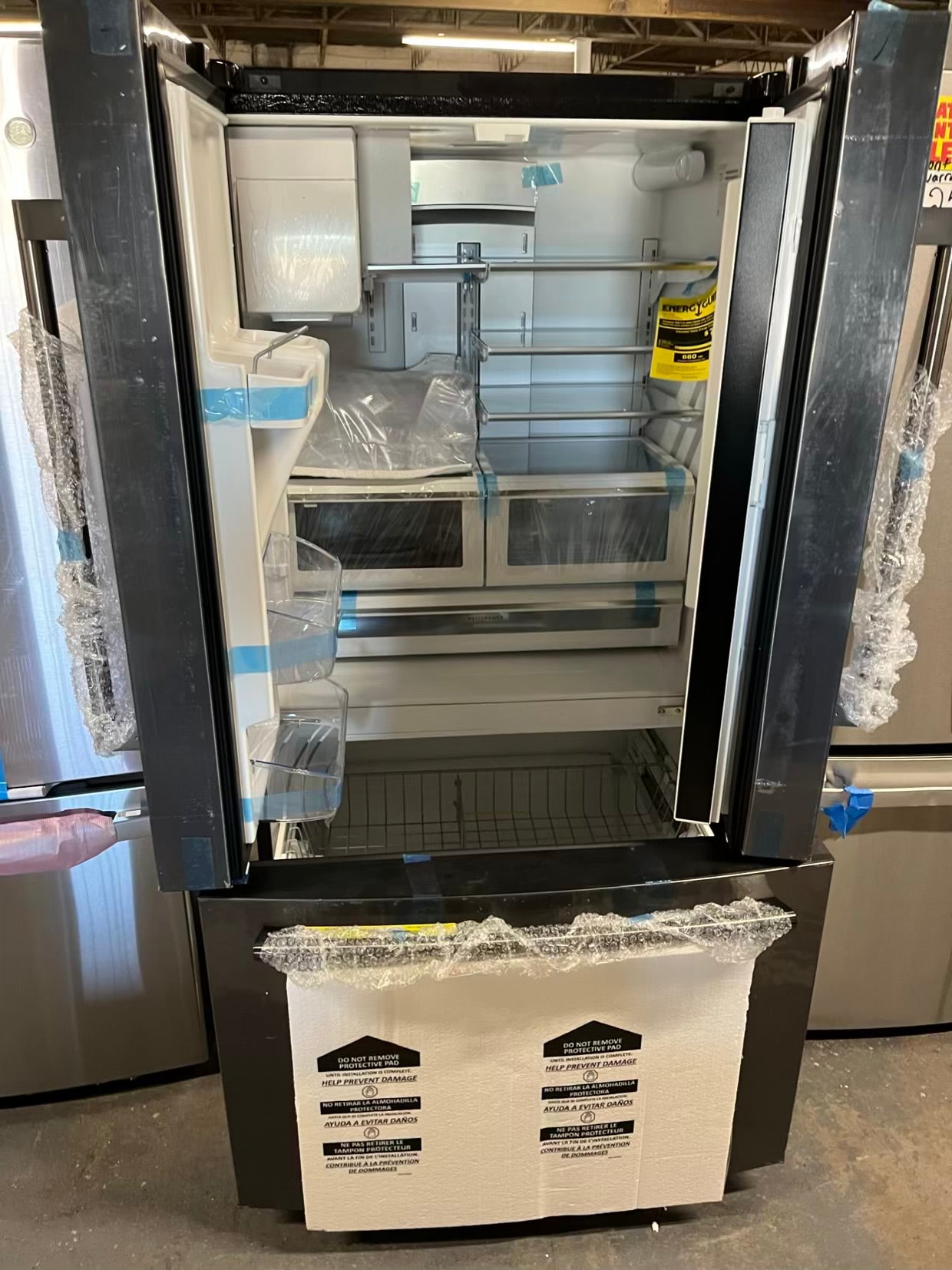 Open Box Ikea French door refrigerator slate counter depth w/ice water dispenser 36" #RF493YB-TR