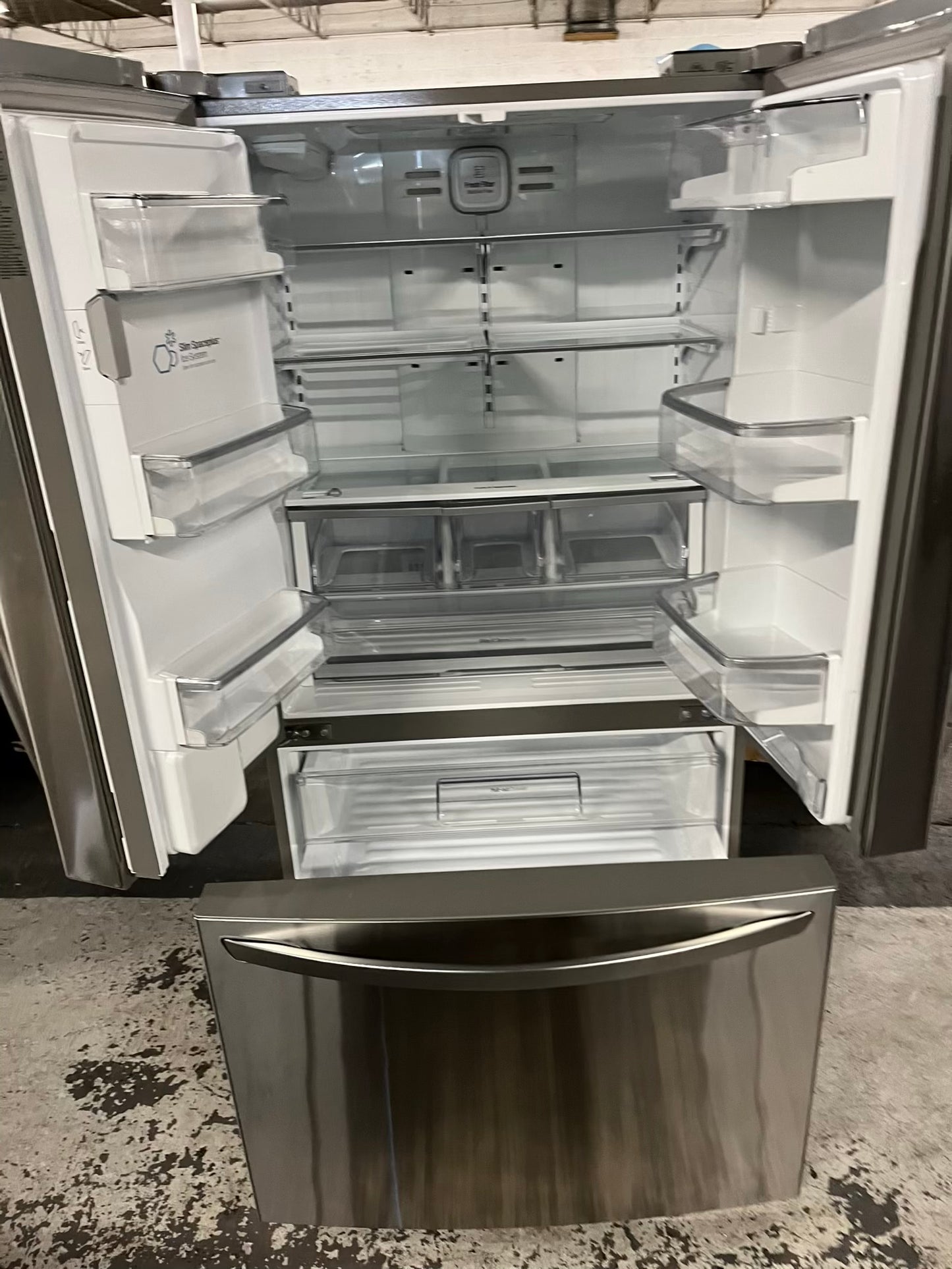LG French door Refrigerator counter depth stainless steel w/ ice water dispenser 36" #RF392FB