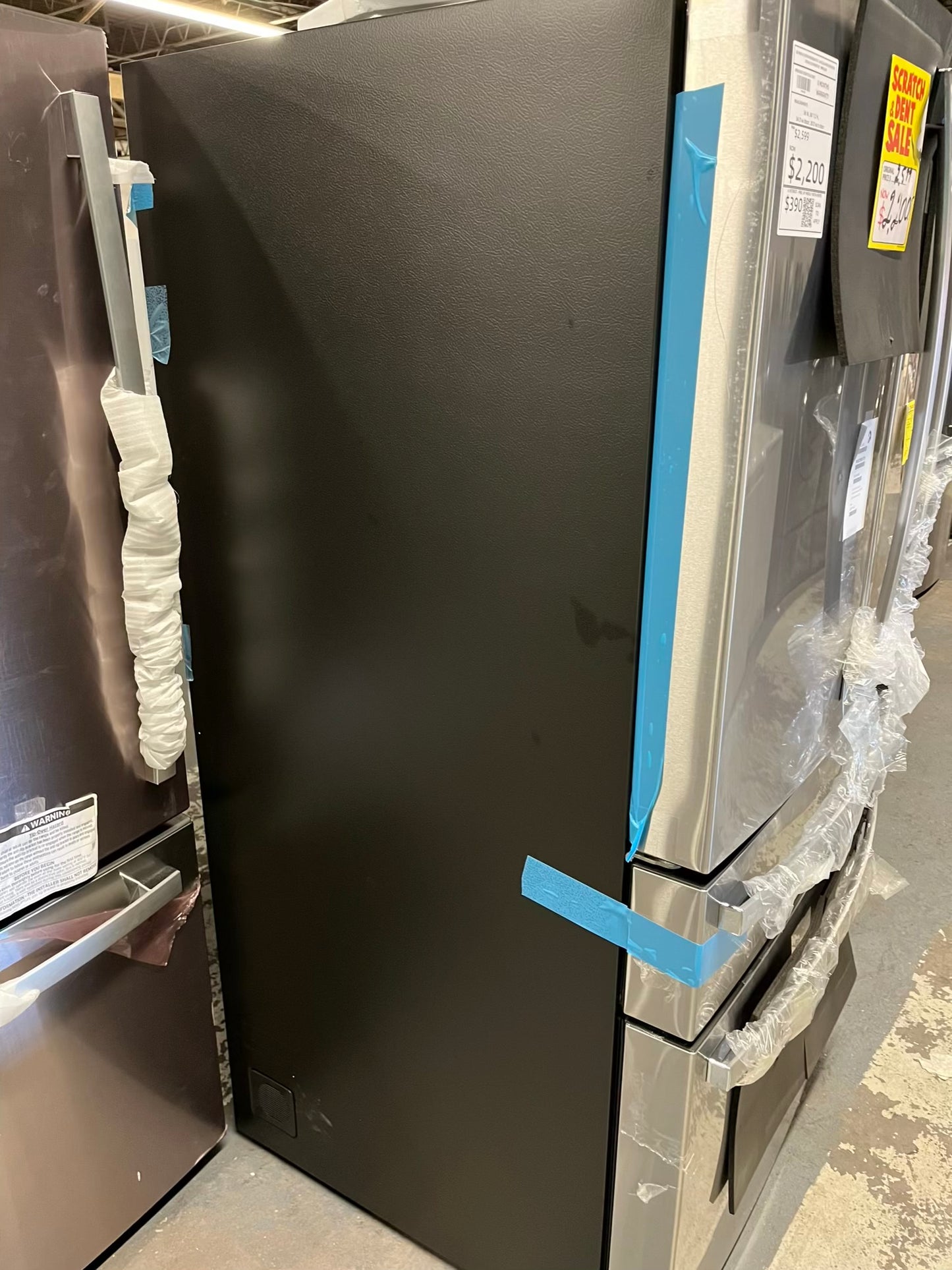 Open Box 📦 GE Four Door Refrigerator stainless steel w/ice water dispenser  double ice maker - Item number #RF625UB-TR 36” in