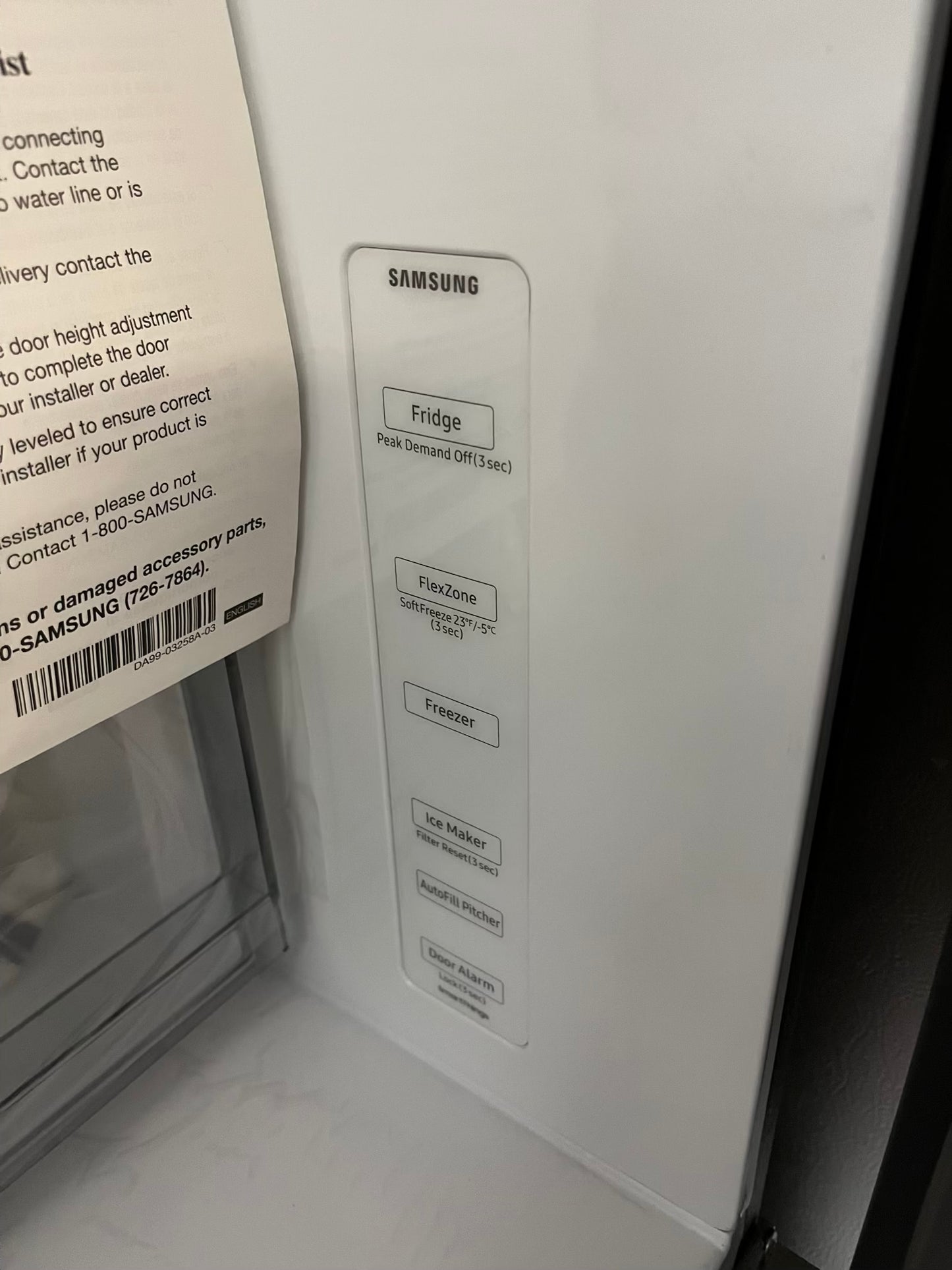 Open Box Samsung counter depth 5-door Refrigerator stainless steel w/ice maker & beverage center 36" #RF560WL