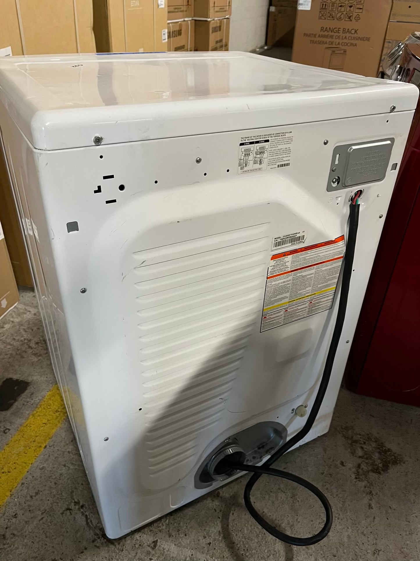 Samsung front load stackable electric 220v dryer in white 27" #ED419PB