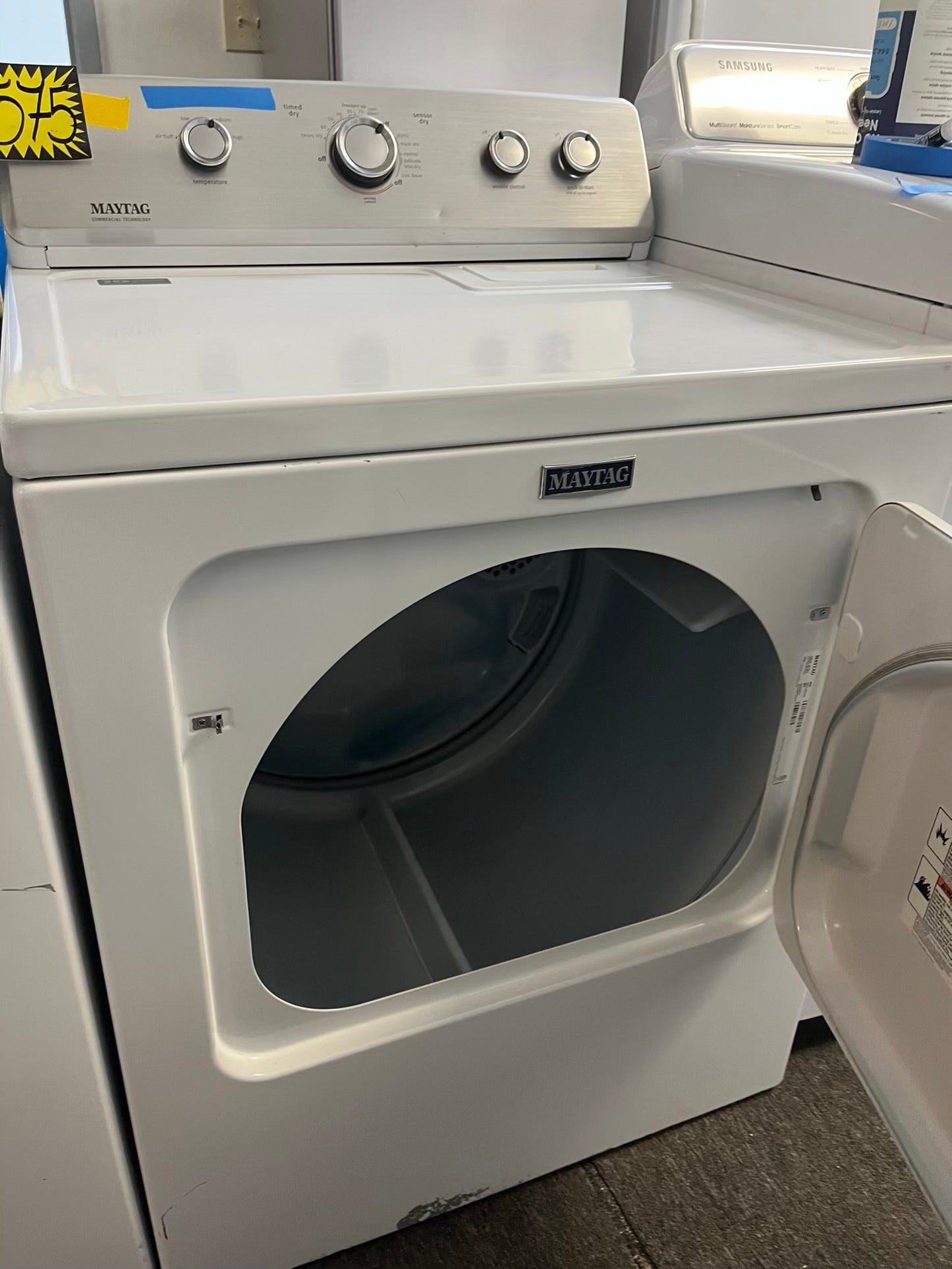 - Maytag Top load washing machine side x side large stainless steel drum w/agitator & electric dryer 220v set 29" Refurbished #W001KB