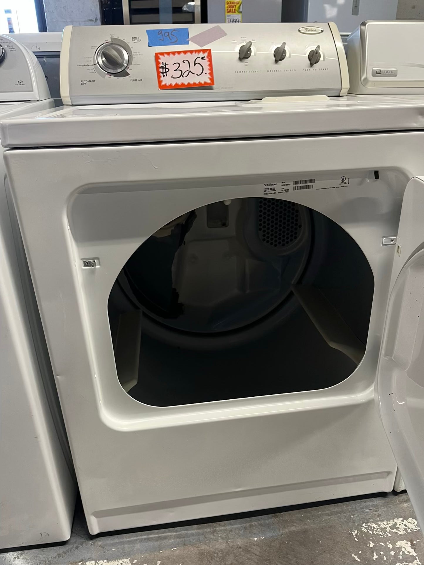 Whirlpool side x side GAS dryer large capacity 29" Refurbished #GD396DB