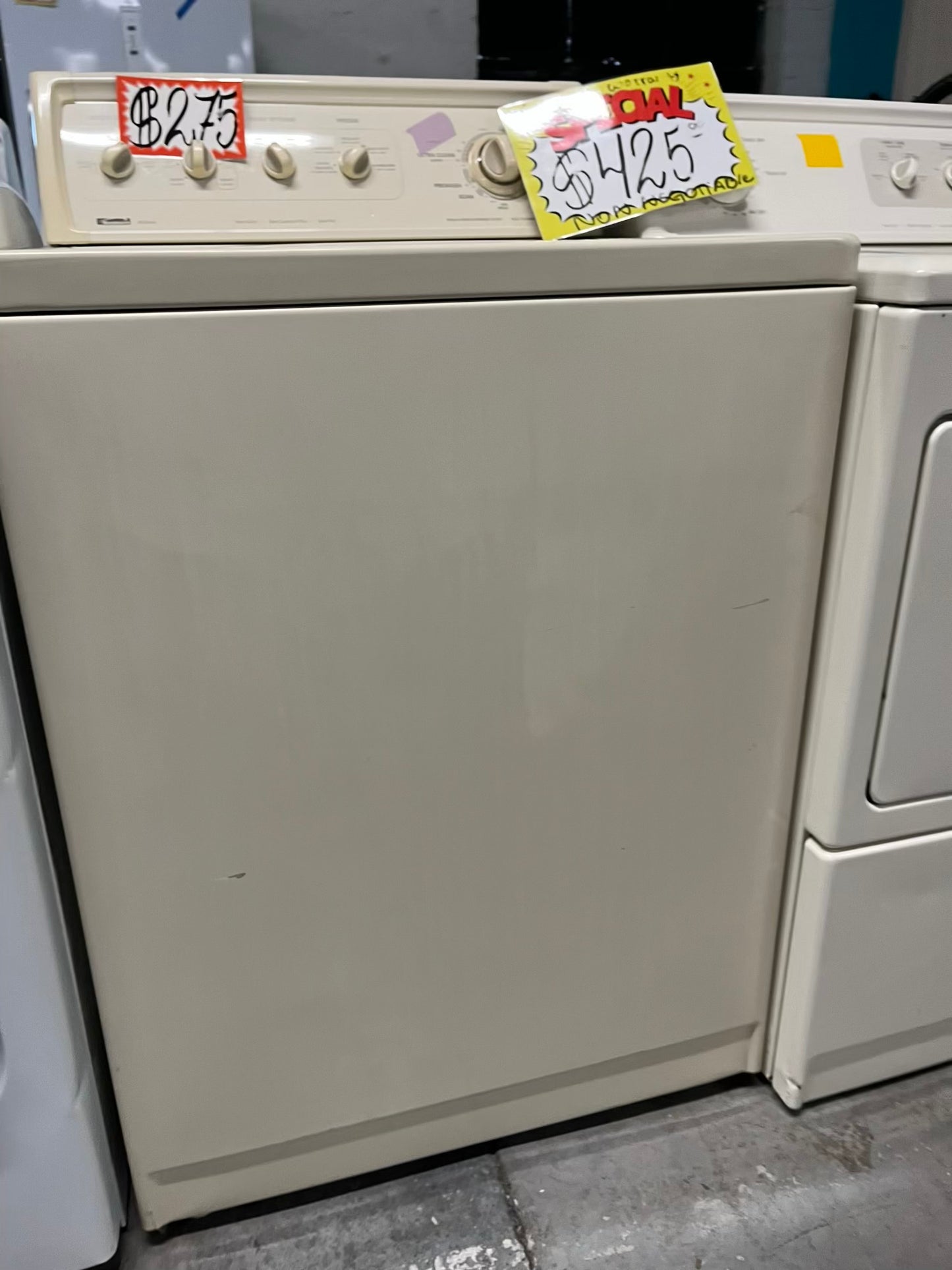 - Kenmore washer & dryer set electric 220v side x side top load w/agitator used-refurbished #WD239TB
