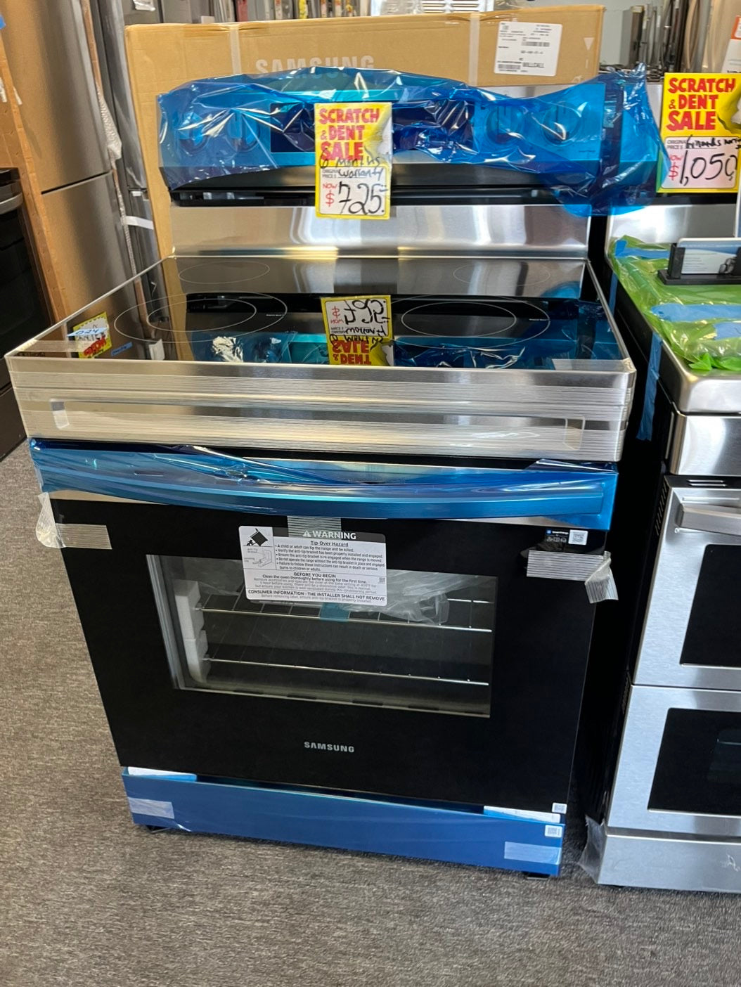 Open Box | Scratch & Dent Samsung Electric stove stainless steel, Bake broil,Bread proof,keep warm #Pw0240ML
