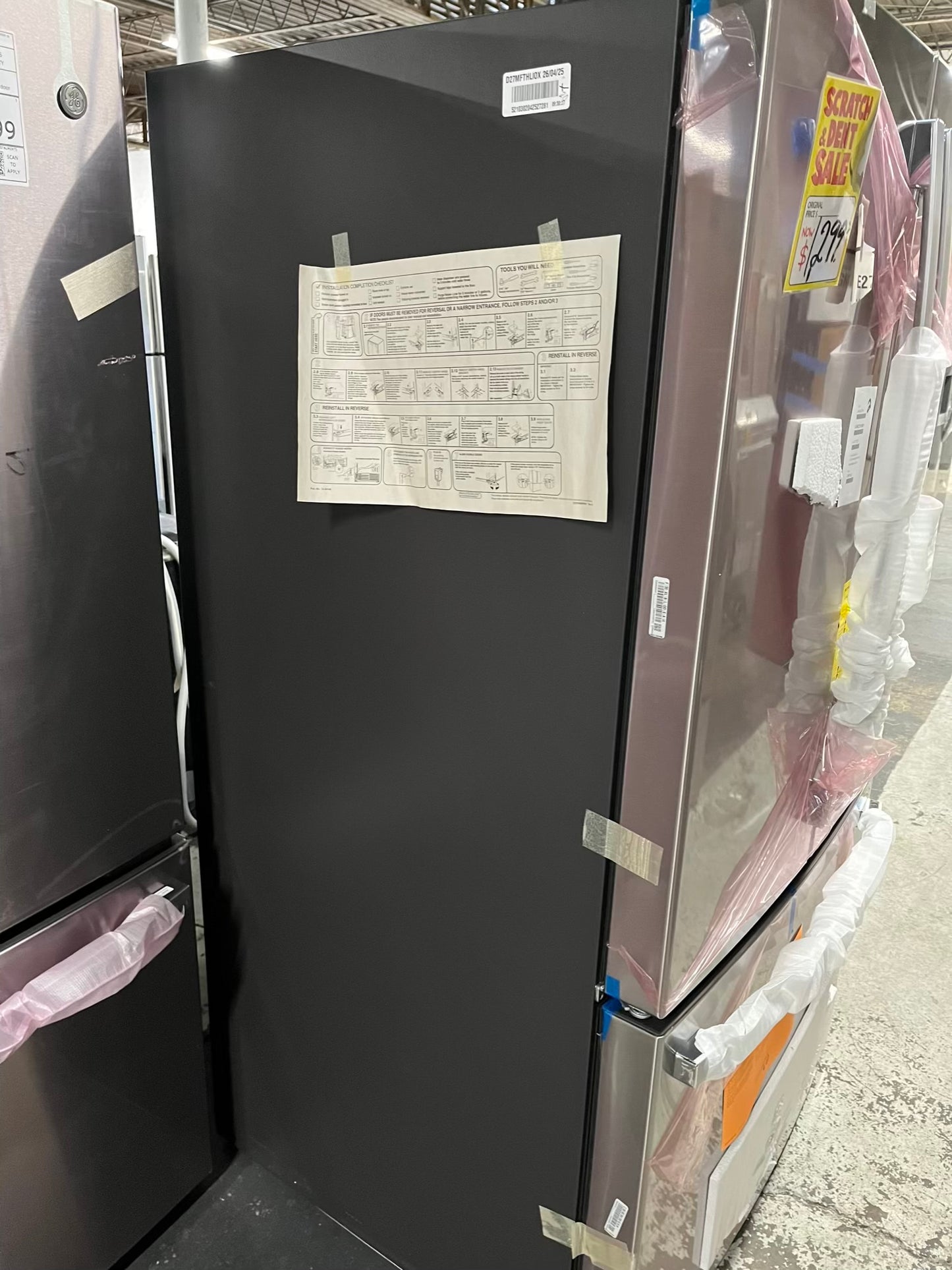 Open Box 📦 GE French Door Refrigerator stainless steel w/ice maker and water dispenser inside - Item number #RF634NB 36” in