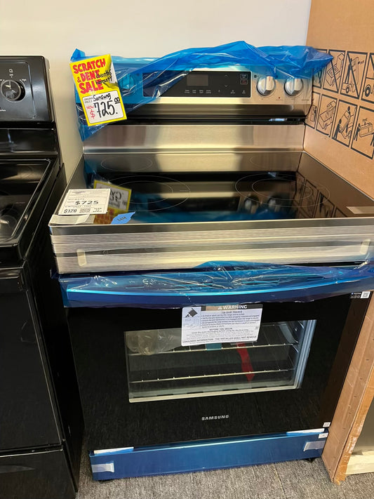 Open Box Samsung electric range stainless steel broil hi/lo bake 4 burner #ER855PL