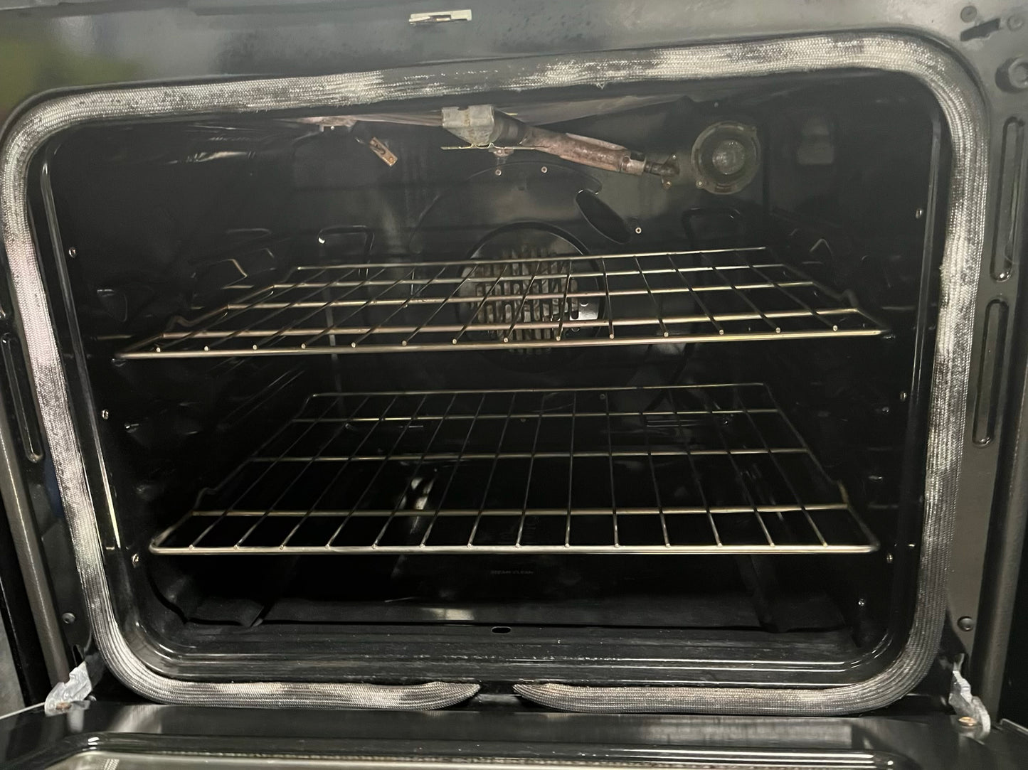 - GE Adora range 5 burner convection roast bake broil hi/lo steam clean slate used refurbished 30" #GR901KB