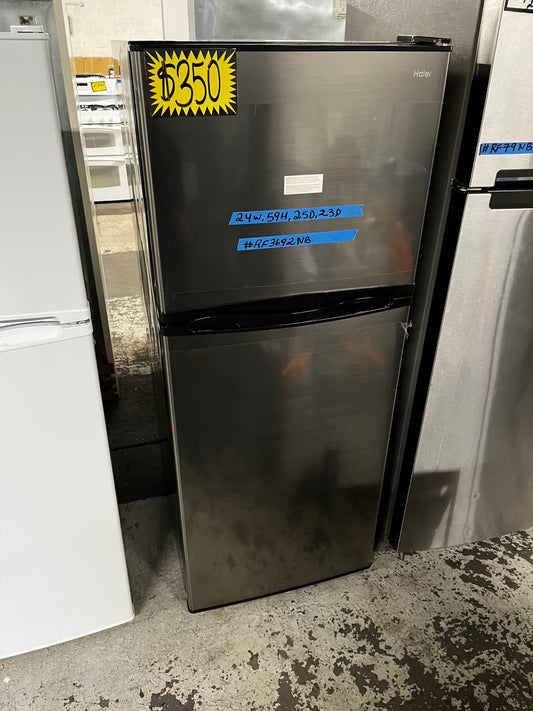 * Used | Refurbished Haier top freezer refrigerator 24" #RF3692NB