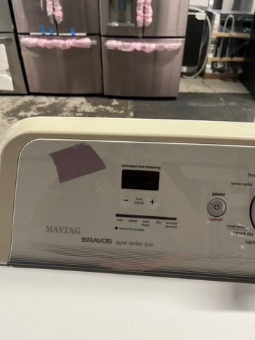 - Maytag Bravos Large Capacity Top load electric 220v dryer side x side Refurbished #EDLCB
