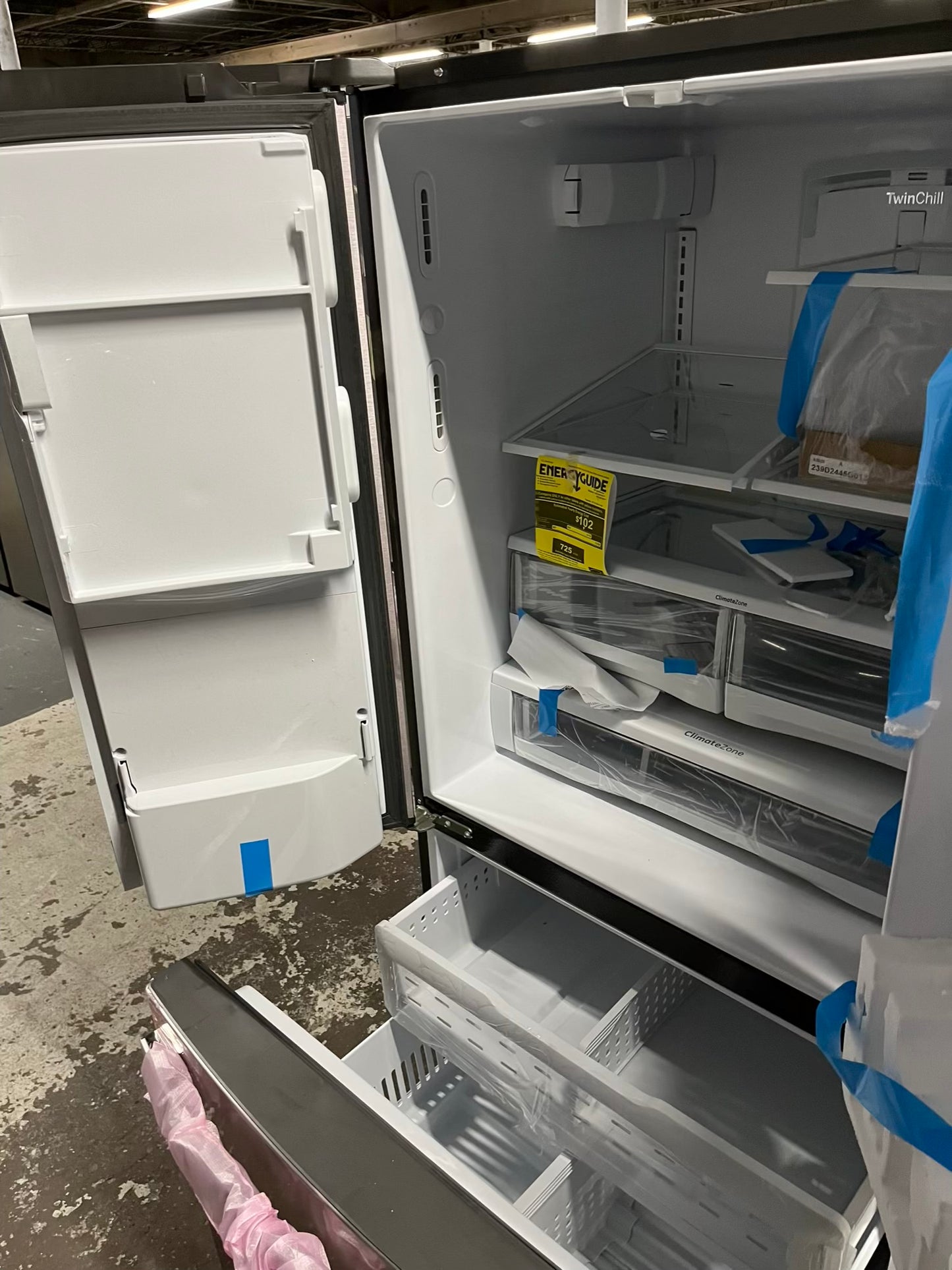 Open Box 📦 GE French Door Refrigerator stainless steel w/ice water dispenser - Item number #RF633A 36” in