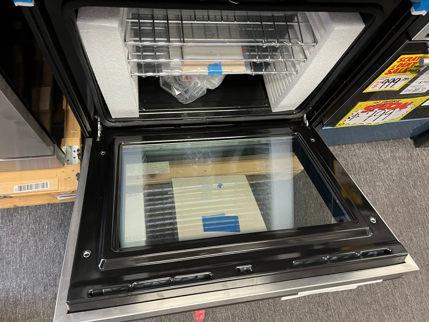 Open Box 📦 Blomberg gas range slide in Programmable Self-Clean Oven convection broil roast boost model: BGR30420SS #GR493FL