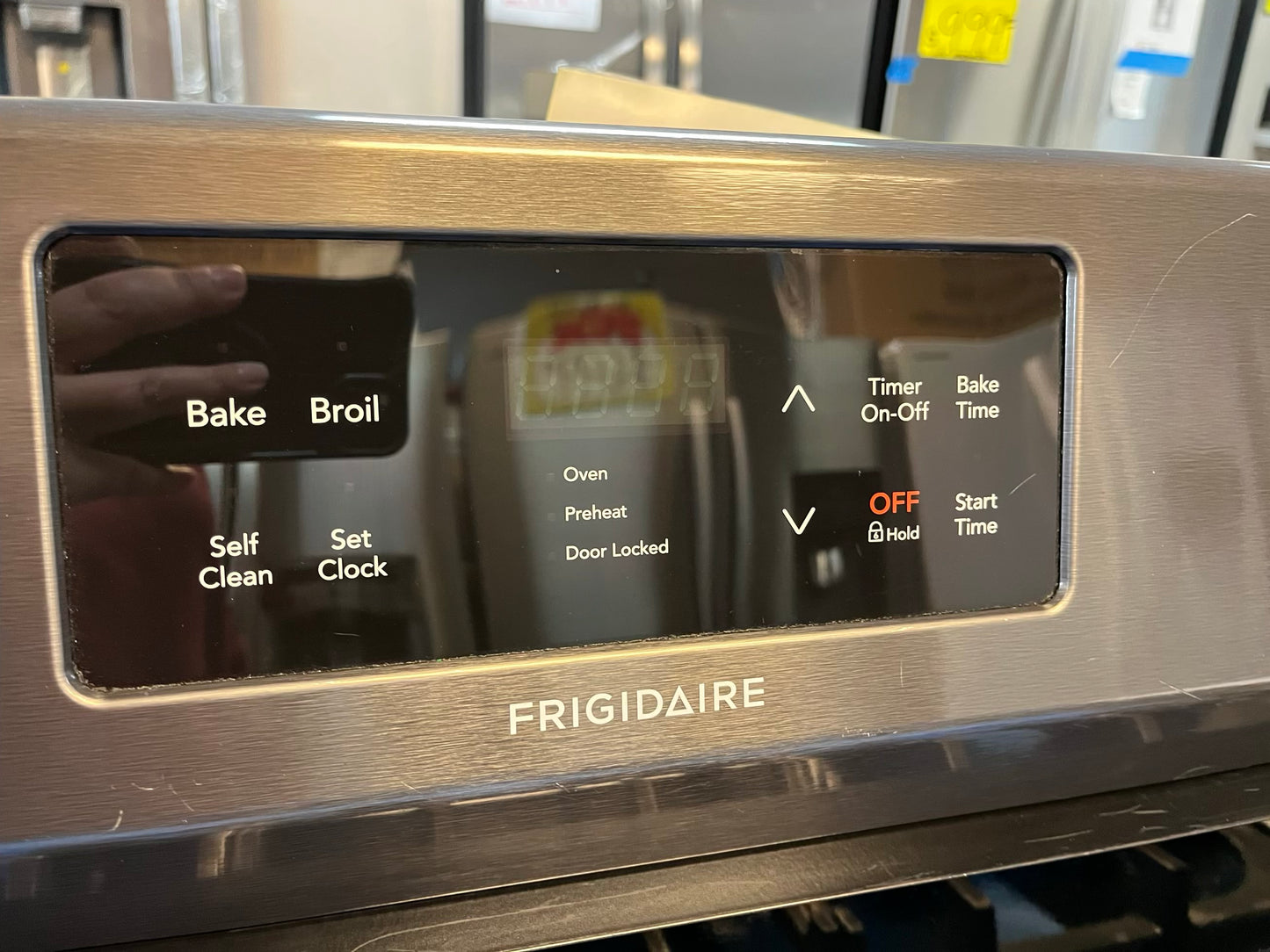 Frigidaire Gas range 5 burner bake broil self clean slate Refurbished 30" #GR294BL