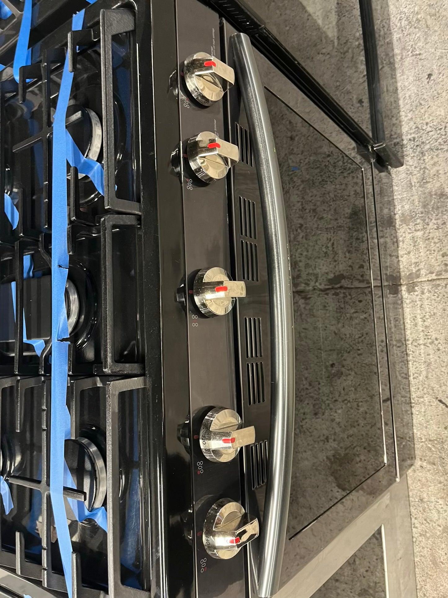 - Samsung range 5 burner convection roast bake broil dehydrate self clean slate 30" #GR902PB