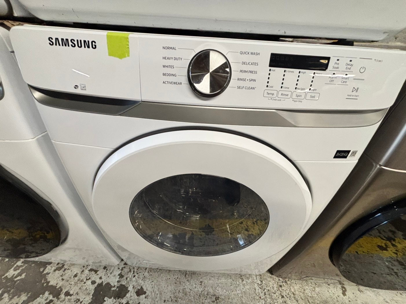 -Samsung white 27” 4.5cu.ft large capacity front load washing machine steam cycle stackable or side by side  #SW047IB