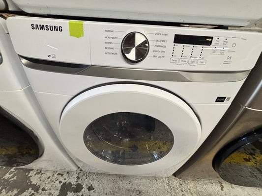 -Samsung white 27” 4.5cu.ft large capacity front load washing machine steam cycle stackable or side by side  #SW047IB