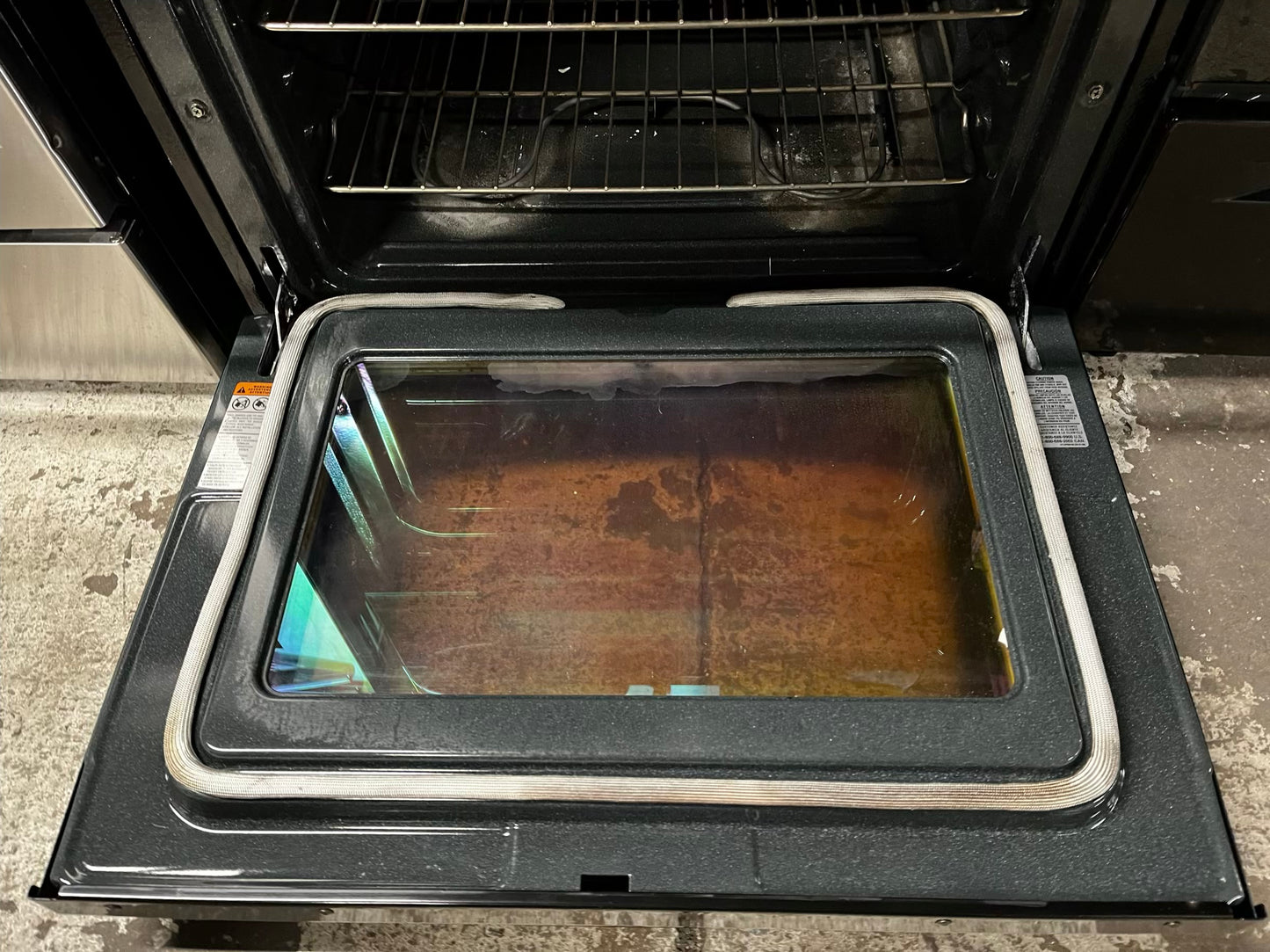 🎉 BLACK FRIDAY ⚡️ Maytag glass top electric range 220v double oven 4 burner Refurbished bake Broil toast self clean in black 30" #RE8943KB