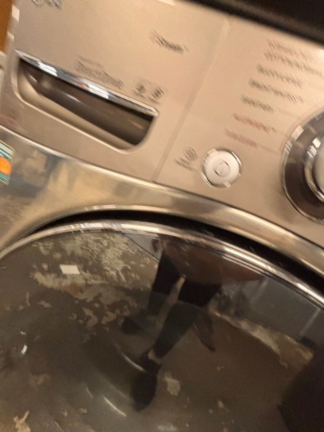 >*Used-great conditions refurbished LG steam washer 4.5cu ft & electric steam dryer 7.5 cu ft large capacity set electric 220v front load stackable or side by side - sensor dry He in silver-gray #WR15SET
