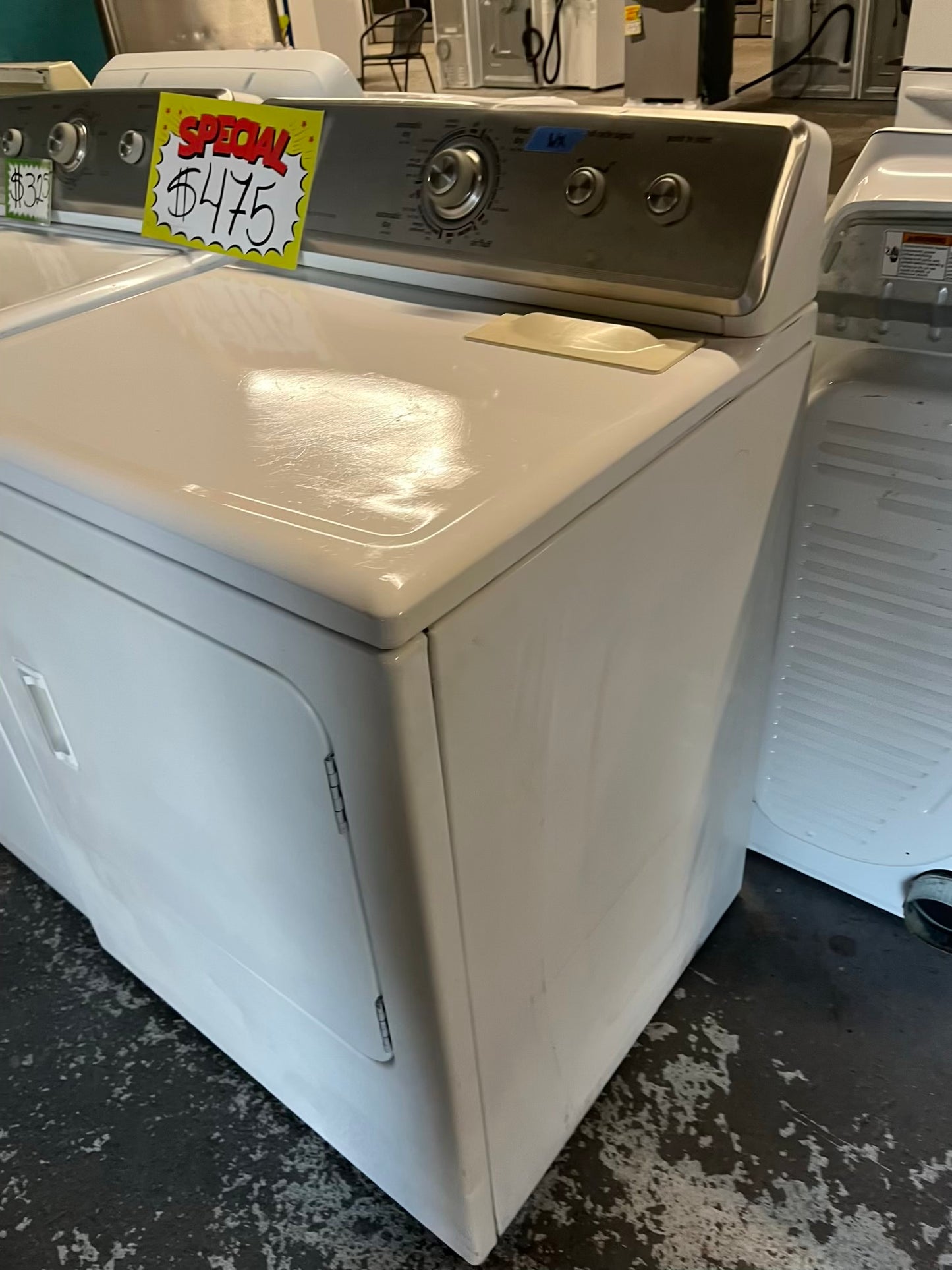 - Maytag electric washer & dryer 220v set top load side by side #WD7789MB
