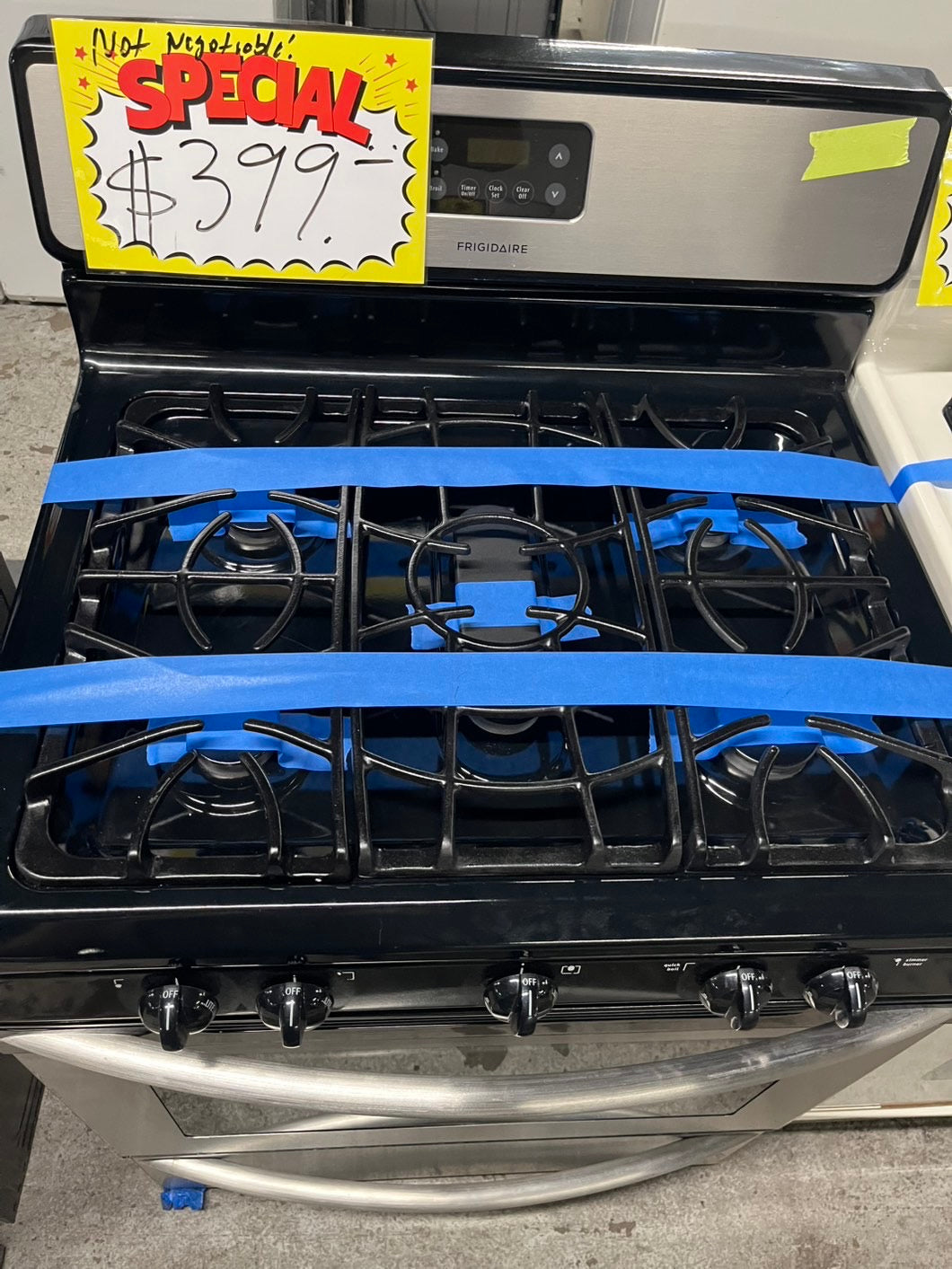 💥FLASH SALE ⚡️Frigidaire gas range 5 burner bake broil stainless steel Refurbished 30" Refurbished #GRS67B