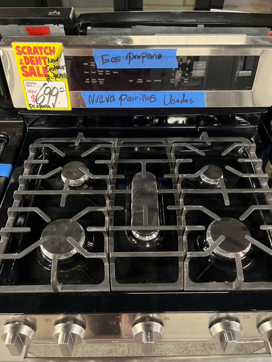 = Scratch & Dent LG Gas propane Air fry Gas Range 5 burner in black Stainless Steel convectionu oven bake broil 30” #GRAPNO12B