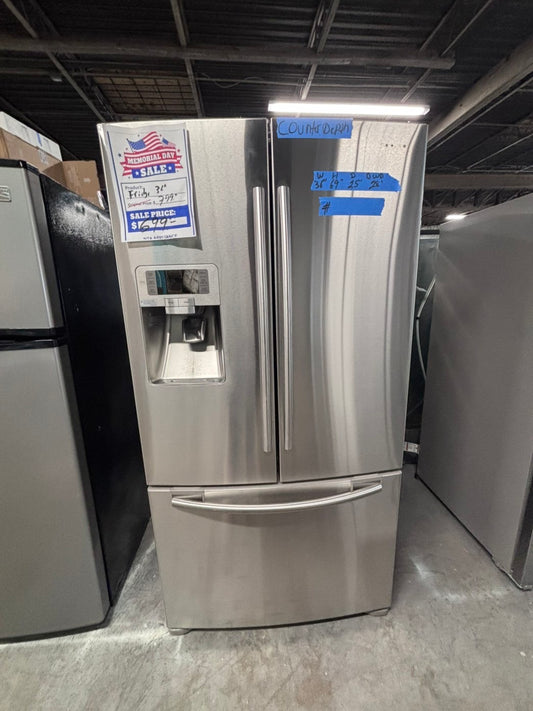 >>special🔥36” x69h x24”depth Samsung French door Refrigerator counter depth stainless steel w/ ice water dispenser great condition 36" used-refurbished #KSBS24B