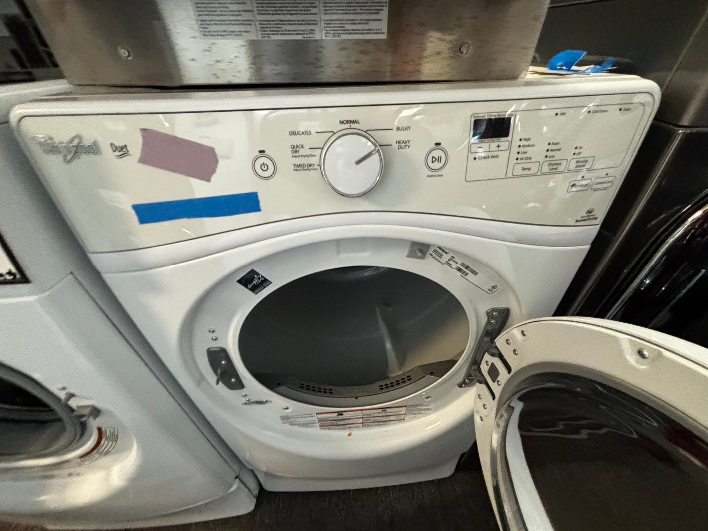 -Black Friday sale 🦃Whirlpool electric 220v washer and dryer set front load w/pedestal 27" in 
ITEM #Refurbished ED957PL