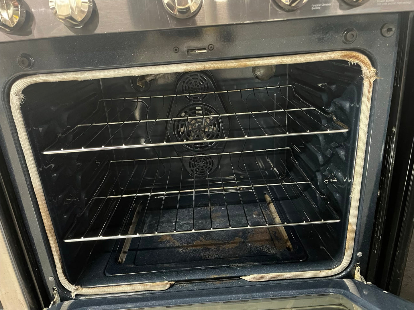 - Samsung range 5 burner convection roast bake broil dehydrate self clean slate 30" #GR902PB