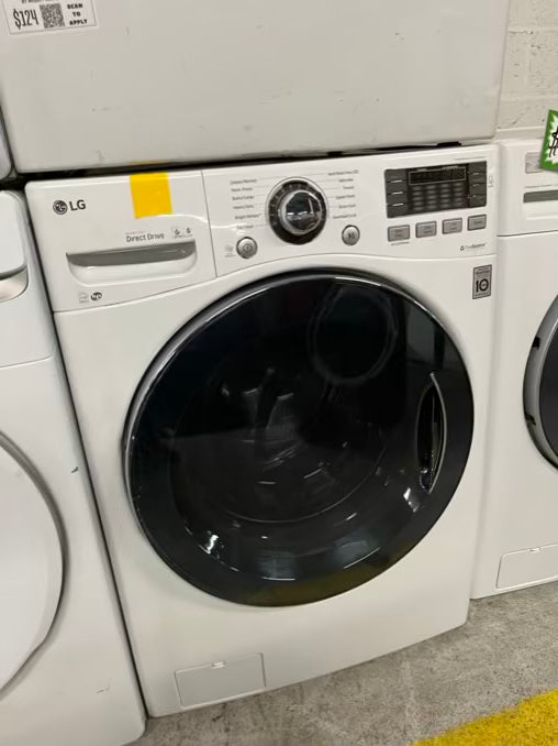 LG washer & dryer set electric 220v front load stackable in white 30” in Refurbished #WD932HB