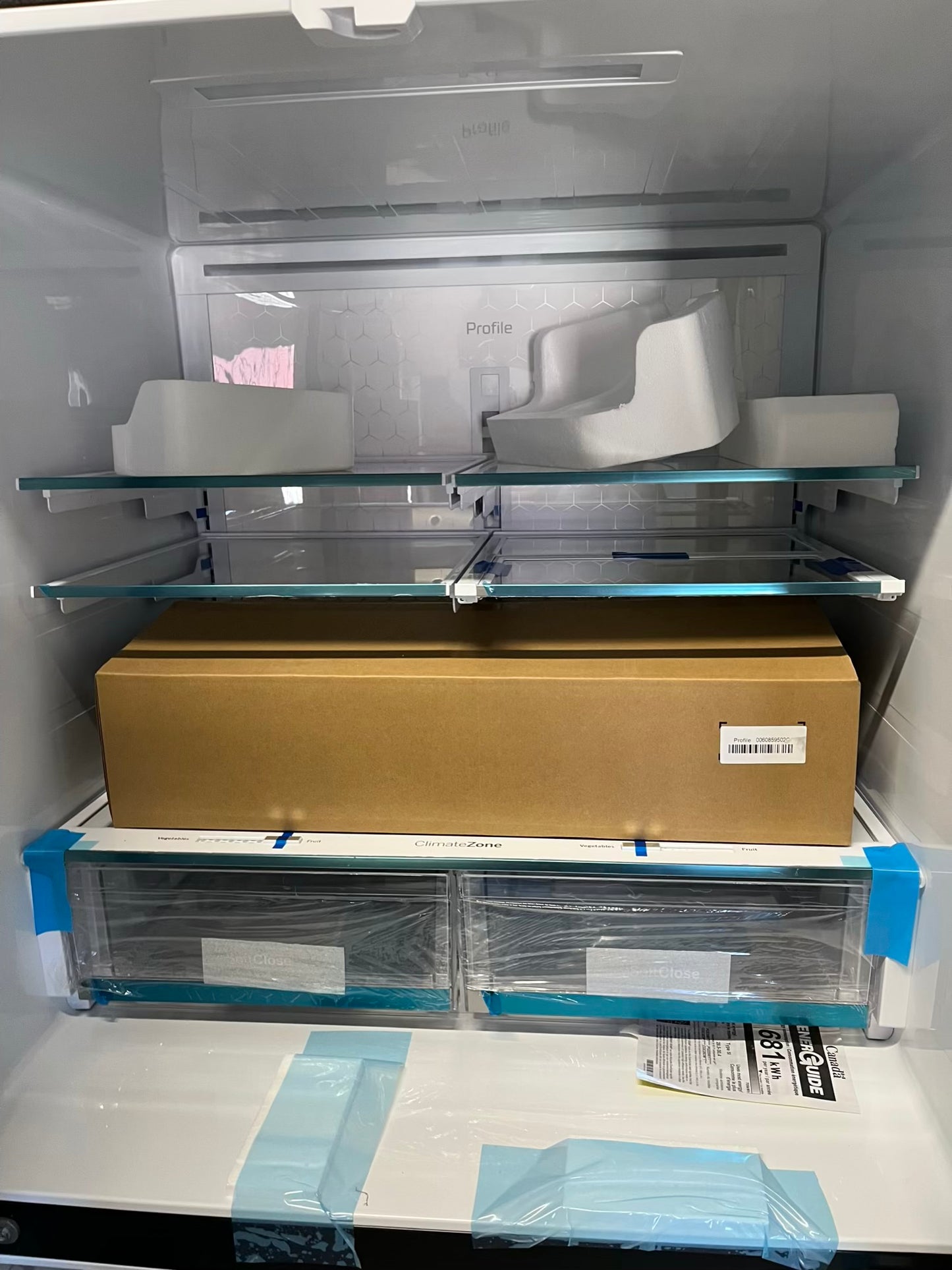 Open Box 📦 GE Four Door Refrigerator stainless steel w/ice water dispenser  double ice maker - Item number #RF625UB-TR 36” in