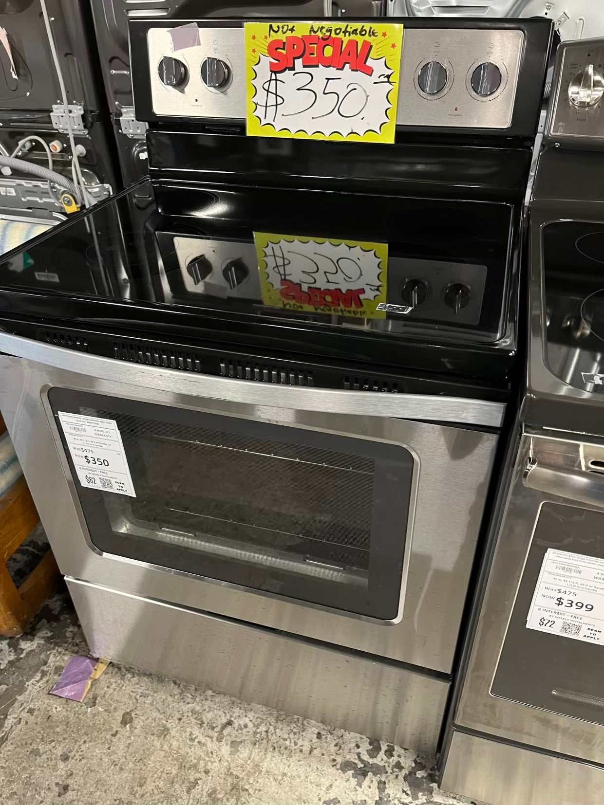 Whirlpool electric range stainless steel bake broil 30" #ER510HB-TR