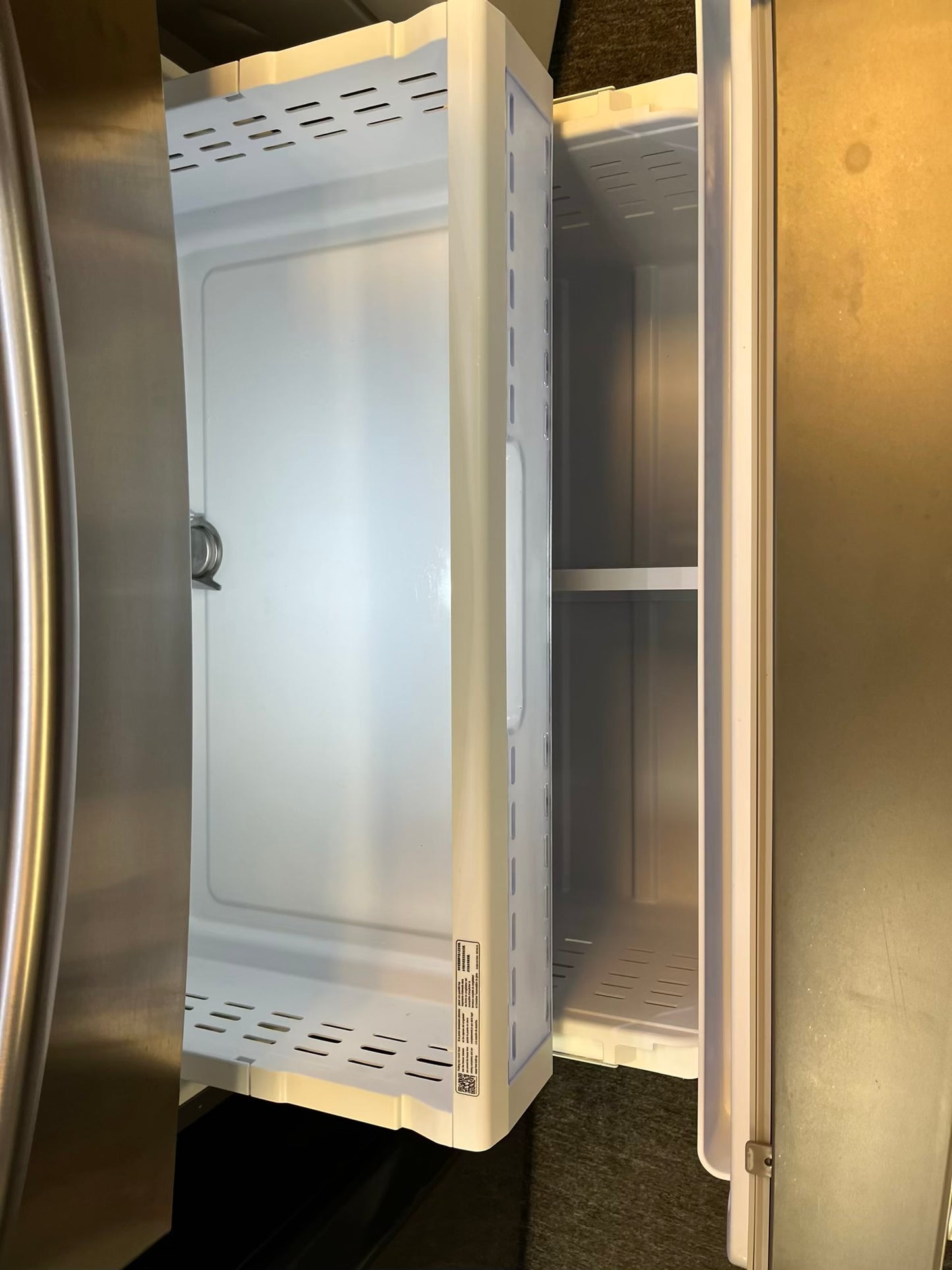 Used | Refurbished Samsung four door refrigerator stainless steel w/ice water dispenser 36" #RF502YL