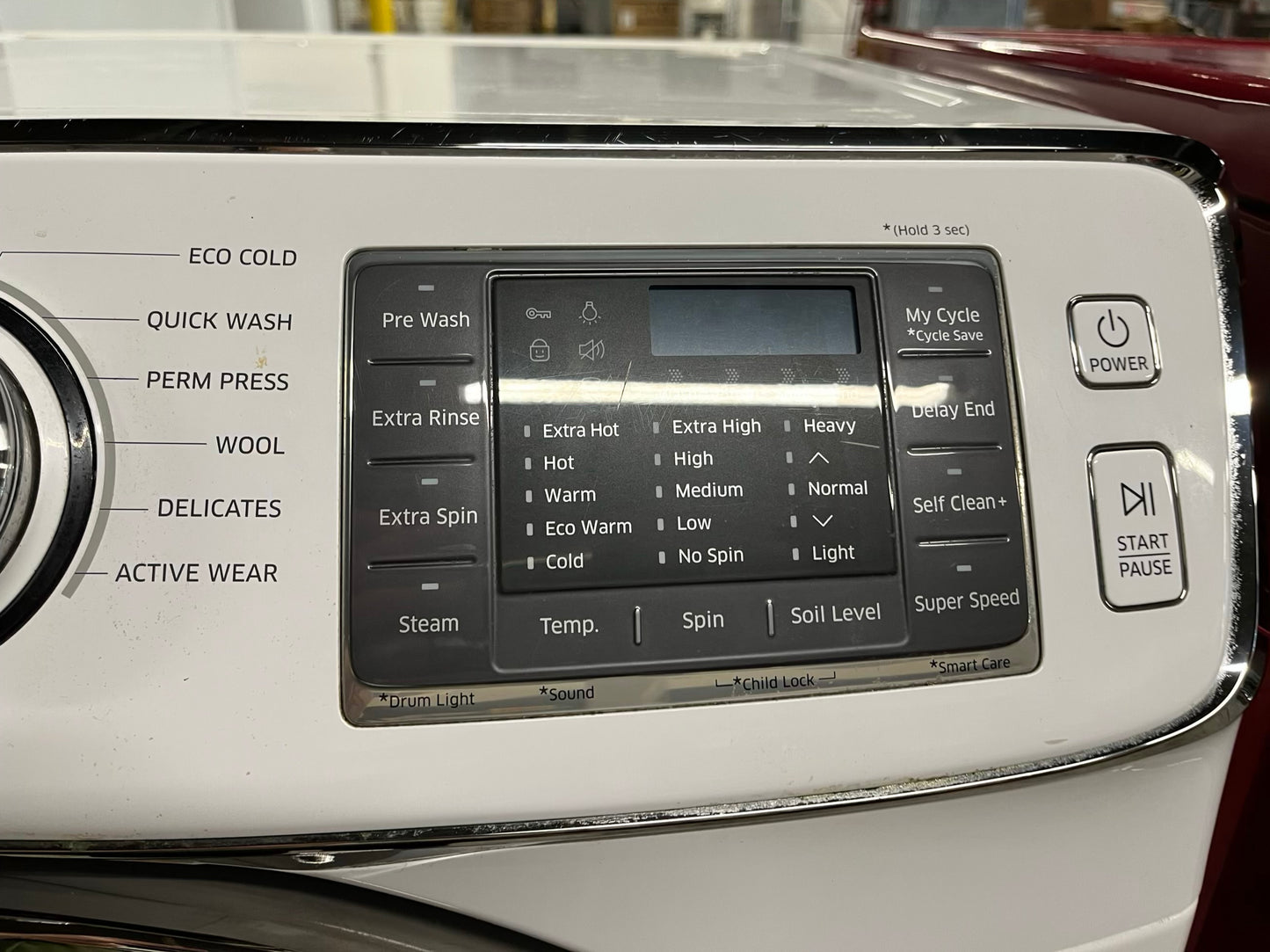-Samsung front load washer & dryer set electric W/pedestal extra storage 27" #WD953CB