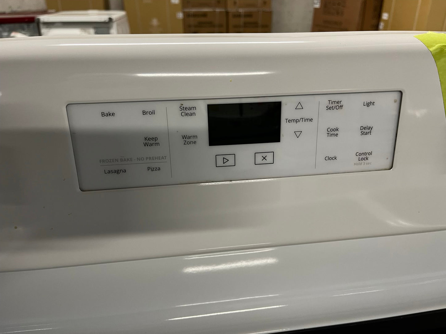 Whirlpool electric range 5 burner warming zone bake broil frozen bake in white 30” #RF903JB