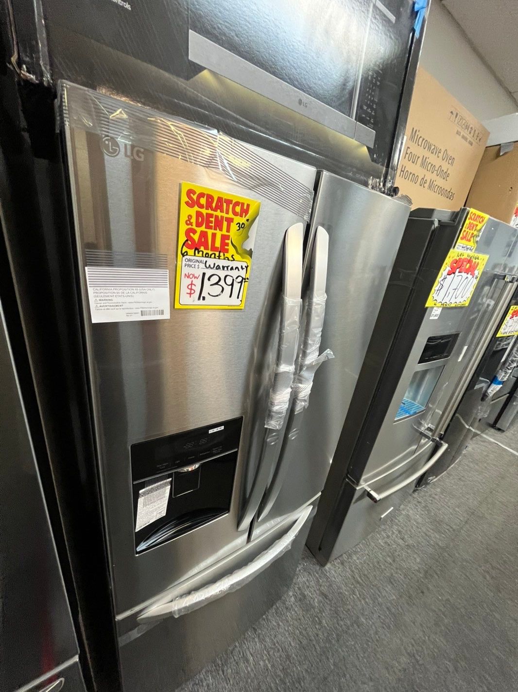 Open box 📦 New S/d LG 30 in. W 22 cu. ft. French Door Refrigerator with Water Dispenser in Stainless Steel #RFLG227L