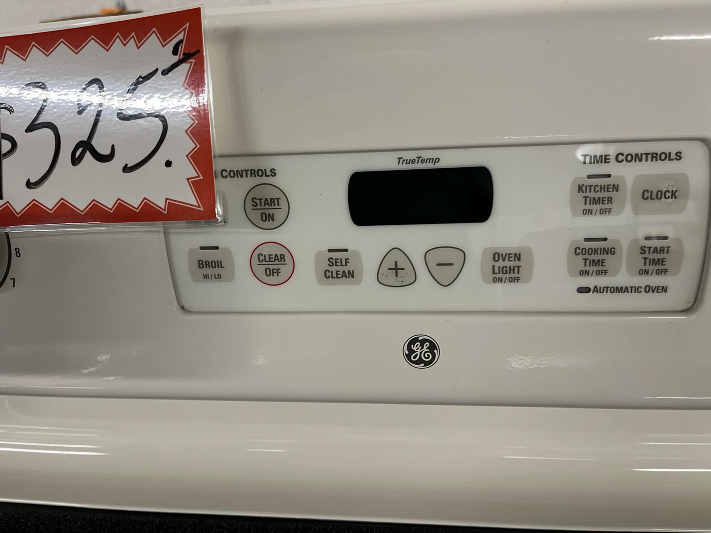 GE off White electric range 5 burner warming zone bake broil self clean 30” #RF900KB-TR