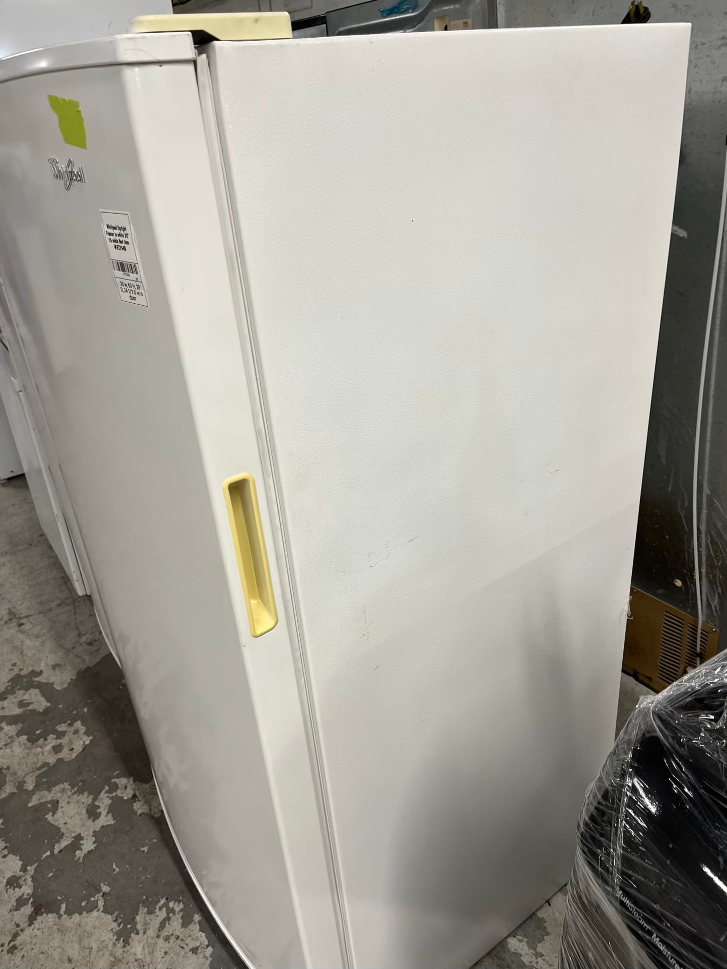- Whirlpool Upright Freezer in white 30" 16 cubic feet Item #FZ754B