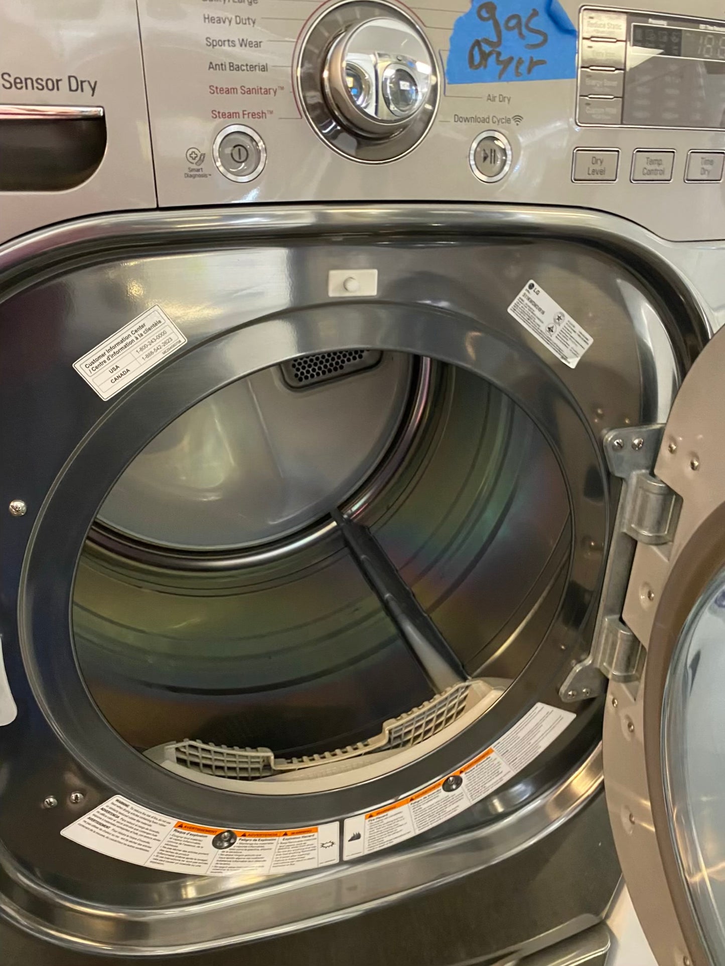 LG GAS Dryer front load w/pedestal extra storage 27" in #GD789JL Refurbished