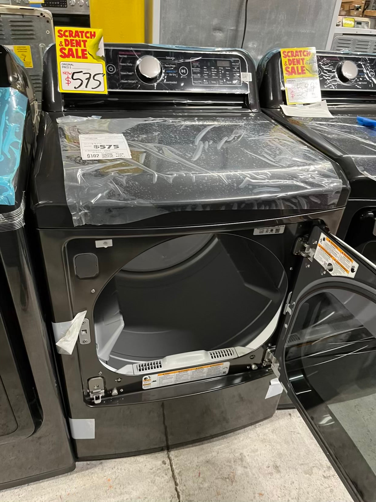 Open Box Scratch & Dent LG - 7.3 Cu. Ft. Electric Dryer 220v wrinkle care with Sensor Dry #WD638AB-TR