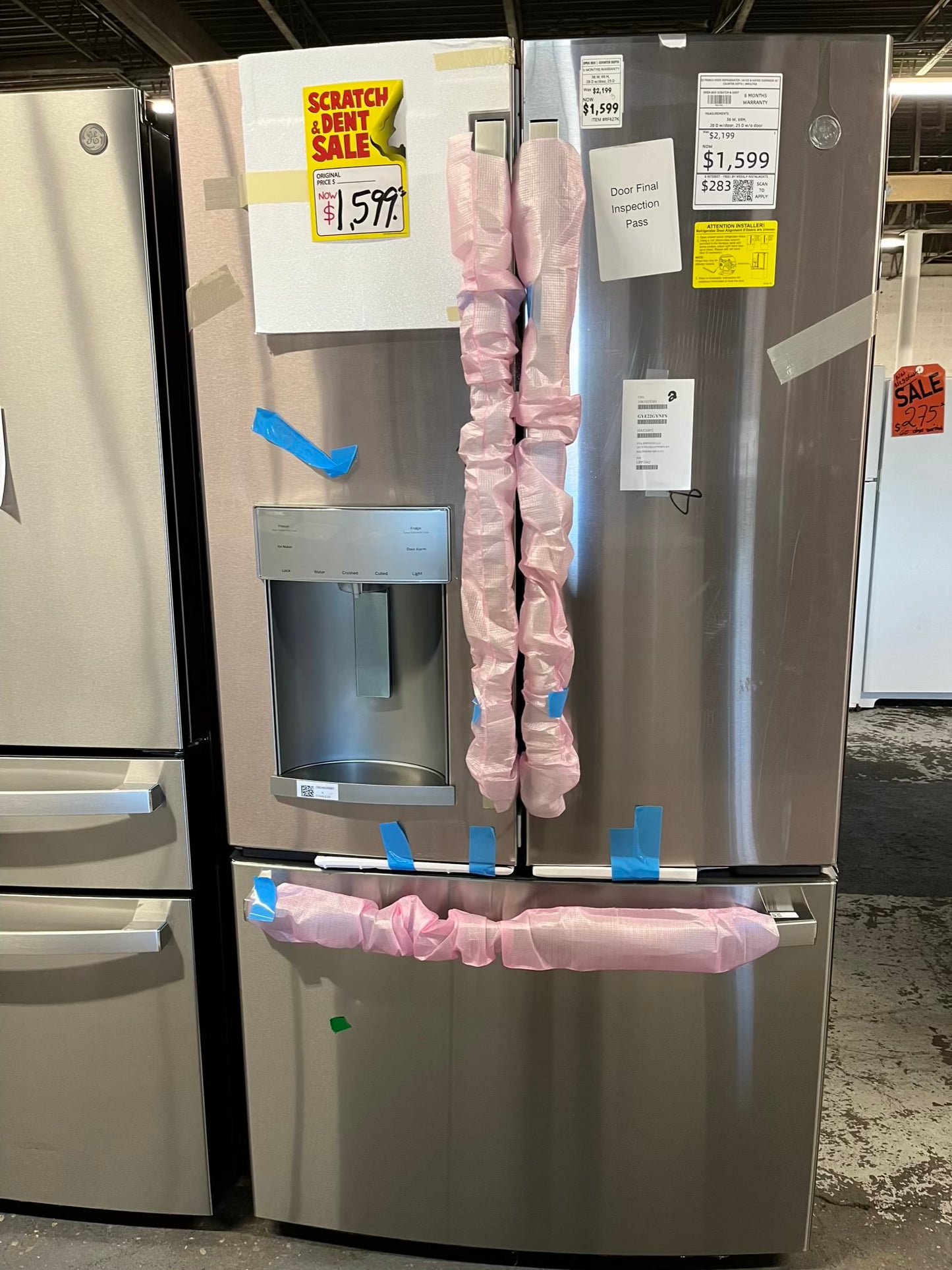 Open Box 📦 GE French Door Refrigerator stainless steel w/ice water dispenser - Item number #RF627KB 36” in